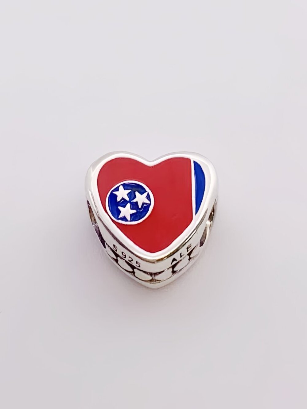 Pandora Tennessee Flag Heart Charm